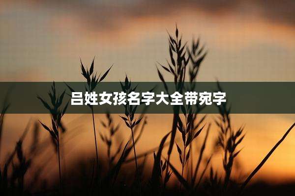 吕姓女孩名字大全带宛字