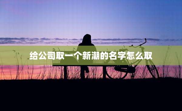 给公司取一个新潮的名字怎么取