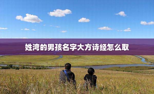 姓湾的男孩名字大方诗经怎么取