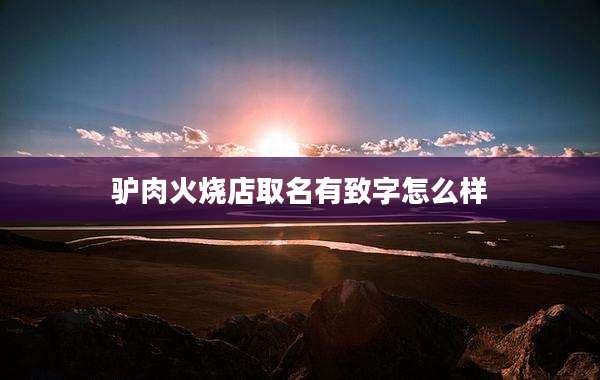 驴肉火烧店取名有致字怎么样
