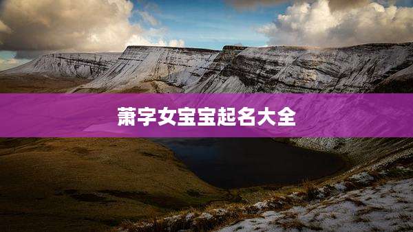 萧字女宝宝起名大全