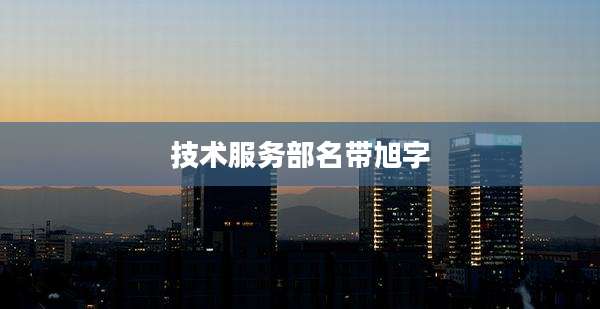 技术服务部名带旭字