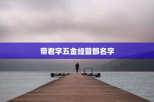 带君字五金经营部名字
