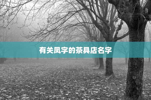 有关凤字的茶具店名字