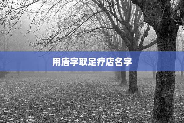 用唐字取足疗店名字