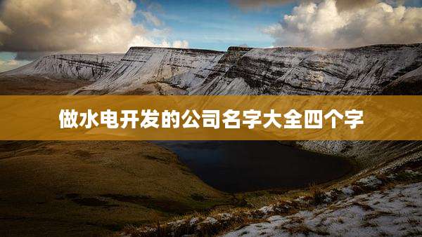 做水电开发的公司名字大全四个字