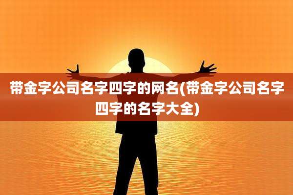 带金字公司名字四字的网名(带金字公司名字四字的名字大全)