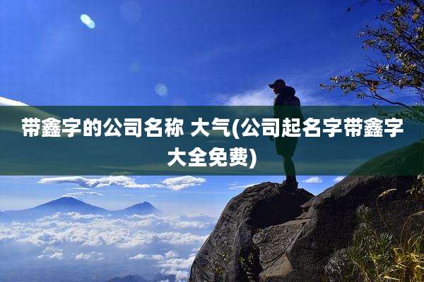 带鑫字的公司名称 大气(公司起名字带鑫字大全免费)
