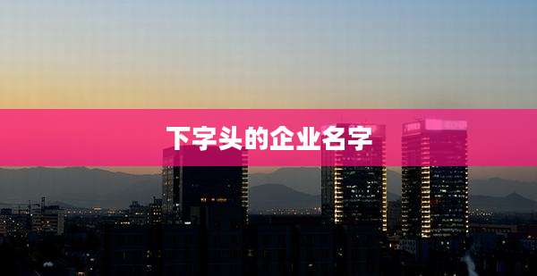 下字头的企业名字