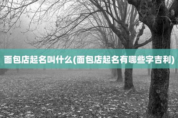 面包店起名叫什么(面包店起名有哪些字吉利)