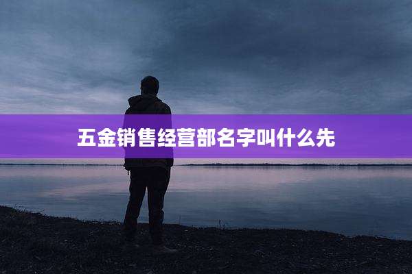 五金销售经营部名字叫什么先