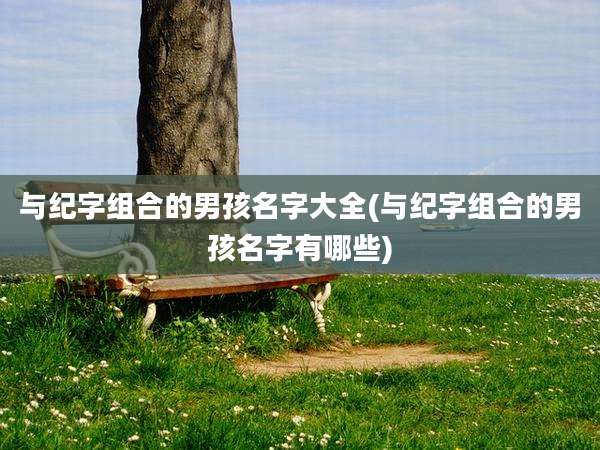 与纪字组合的男孩名字大全(与纪字组合的男孩名字有哪些)