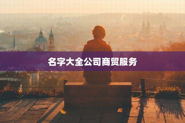 名字大全公司商贸服务