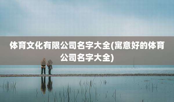体育文化有限公司名字大全(寓意好的体育公司名字大全)