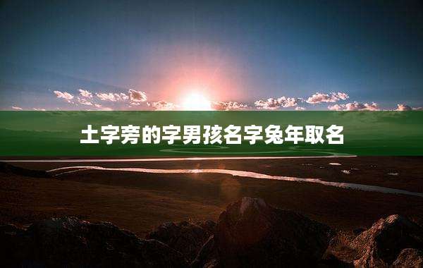 土字旁的字男孩名字兔年取名