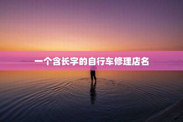 一个含长字的自行车修理店名