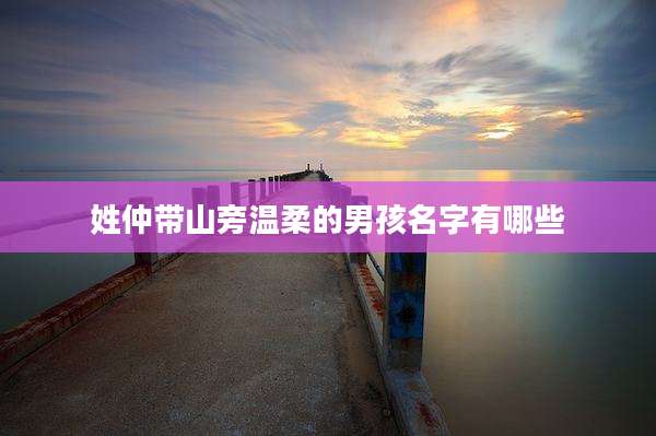 姓仲带山旁温柔的男孩名字有哪些