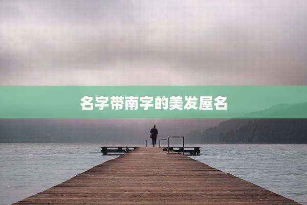名字带南字的美发屋名