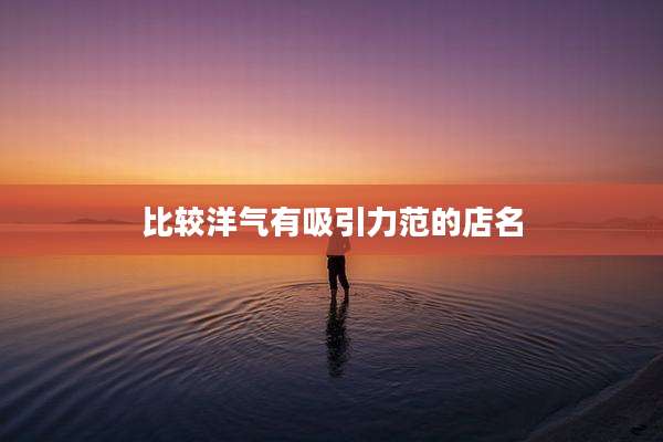 比较洋气有吸引力范的店名