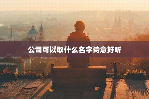 公司可以取什么名字诗意好听