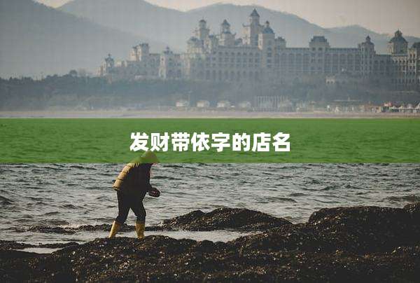 发财带依字的店名