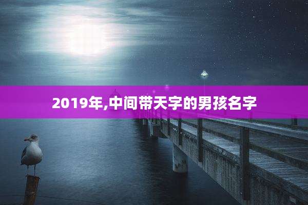 2019年,中间带天字的男孩名字