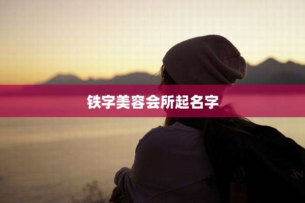 铁字美容会所起名字