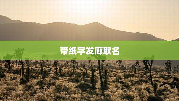 带纸字发廊取名