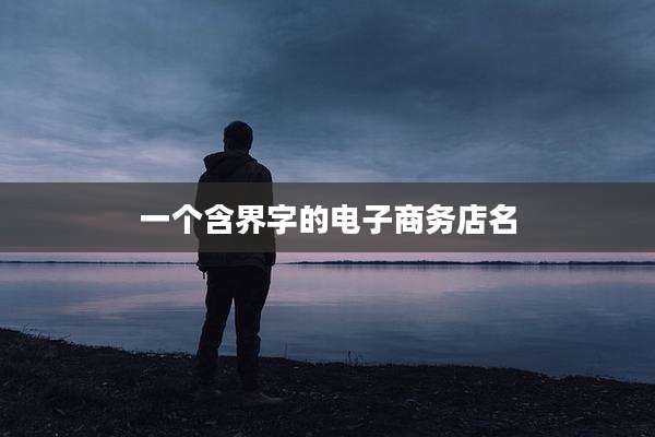 一个含界字的电子商务店名