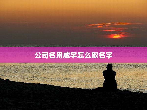 公司名用威字怎么取名字