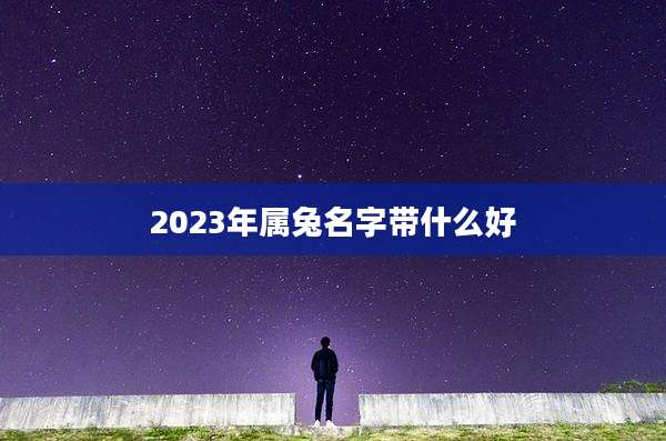 2023年属兔名字带什么好