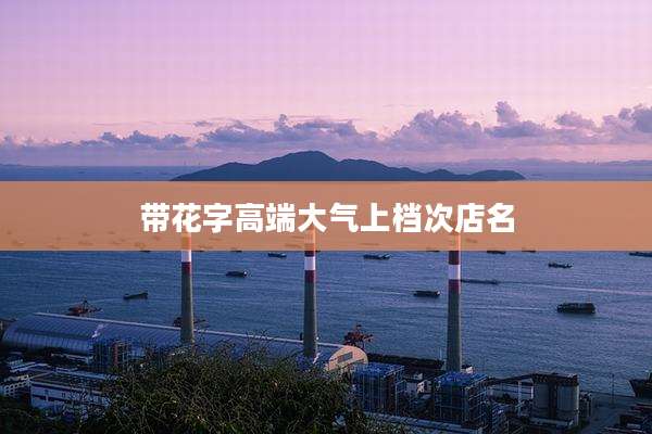 带花字高端大气上档次店名