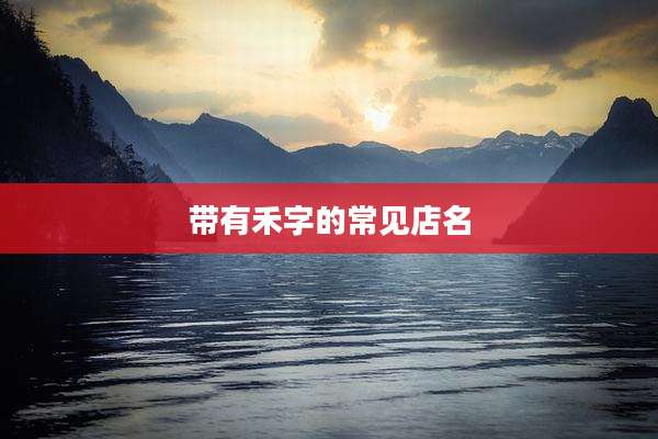 带有禾字的常见店名