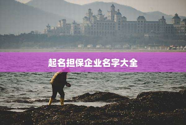 起名担保企业名字大全
