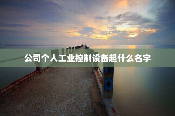 公司个人工业控制设备起什么名字