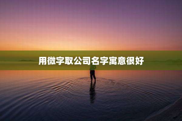 用微字取公司名字寓意很好