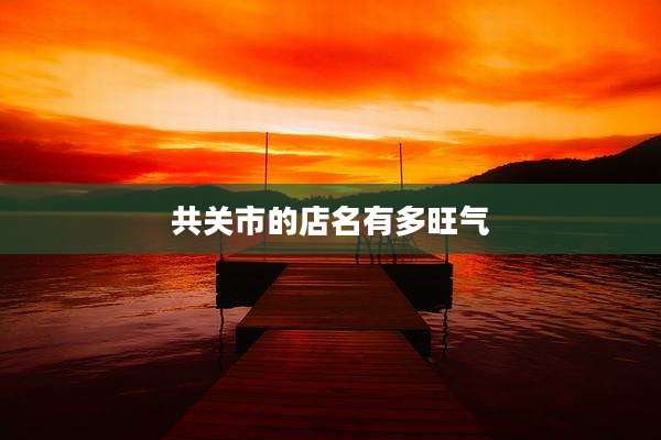共关市的店名有多旺气