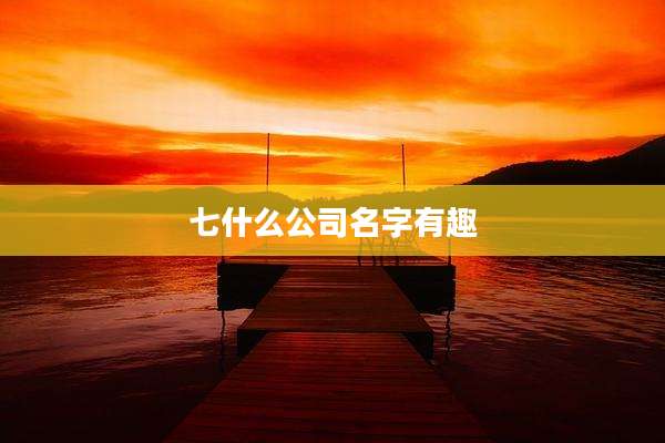 七什么公司名字有趣
