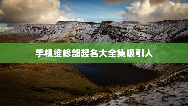 手机维修部起名大全集吸引人