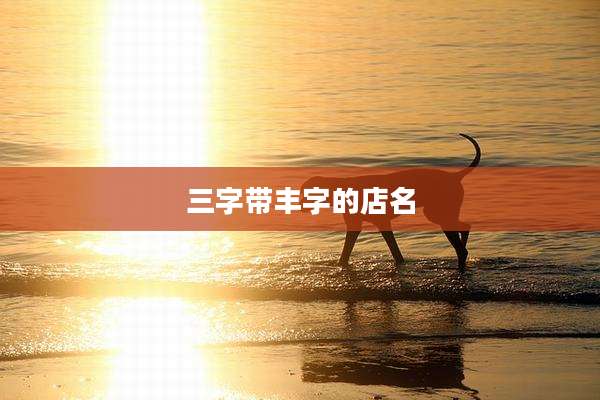 三字带丰字的店名