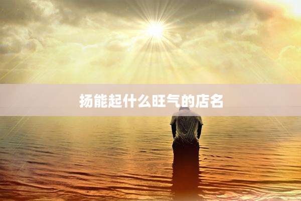 扬能起什么旺气的店名