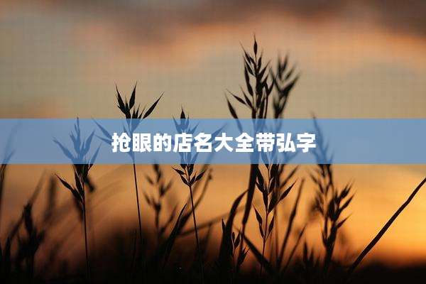 抢眼的店名大全带弘字