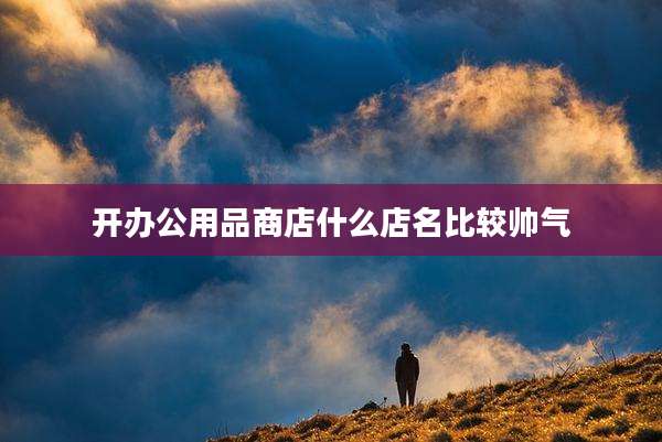 开办公用品商店什么店名比较帅气