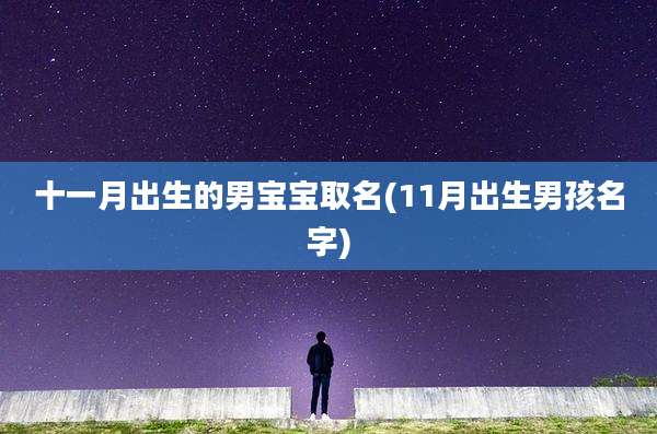 十一月出生的男宝宝取名(11月出生男孩名字)