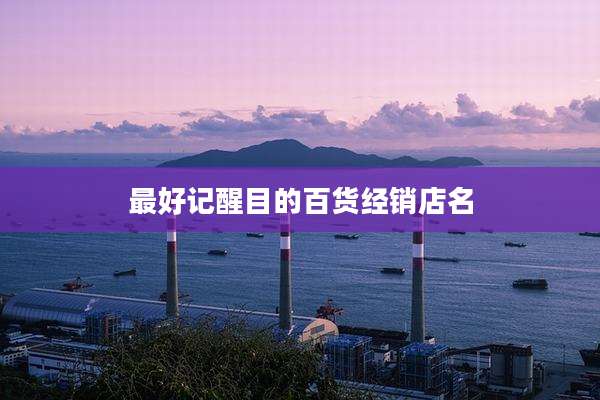 最好记醒目的百货经销店名