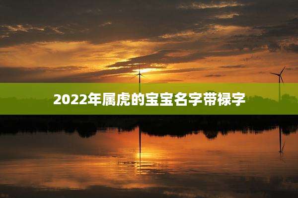 2022年属虎的宝宝名字带禄字
