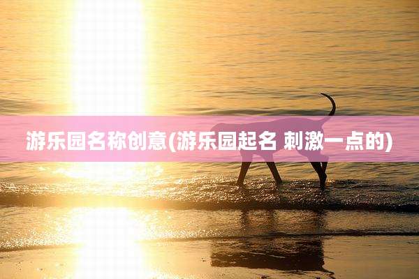 游乐园名称创意(游乐园起名 刺激一点的)