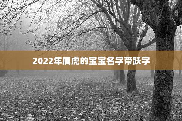 2022年属虎的宝宝名字带跃字