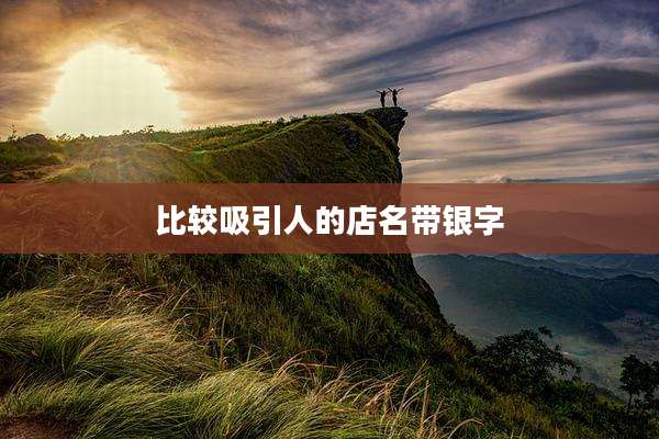 比较吸引人的店名带银字