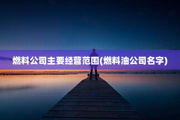 燃料公司主要经营范围(燃料油公司名字)